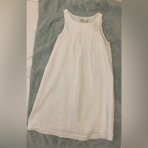 Vineyard Vines White Pleated A-line Halter Dress